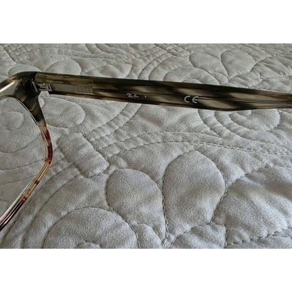 Ray Ban Eyeglasses Frame RB5228M-5837 Women's Brown Marble Full Rim 54-17-145 - Picture 7 of 8